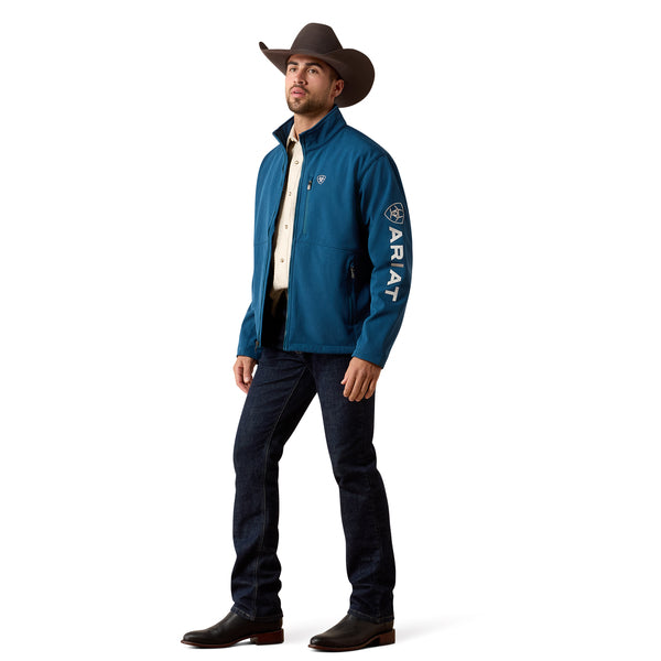 Ariat Men's Logo Softshell Jacket Legion Blue Heather 10079367