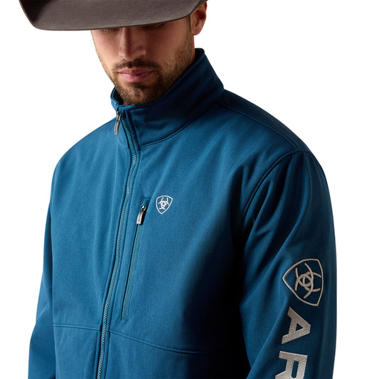 Ariat Men's Logo Softshell Jacket Legion Blue Heather 10079367
