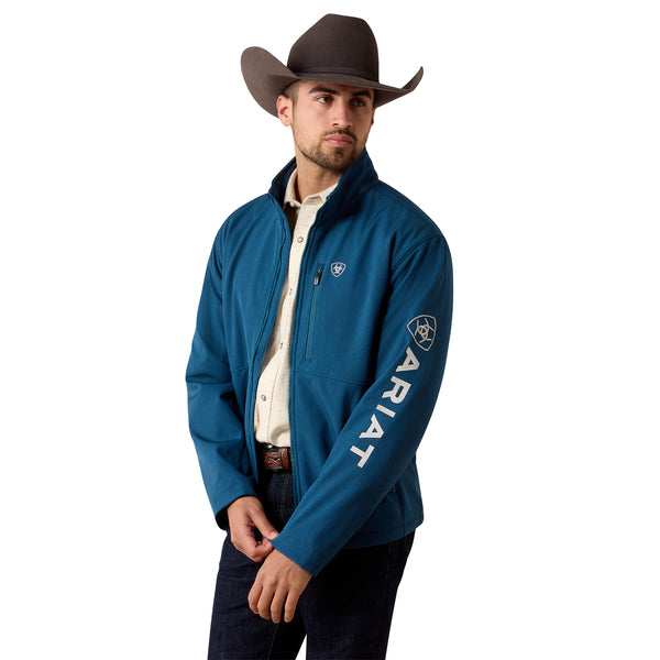 Ariat Men's Logo Softshell Jacket Legion Blue Heather 10079367
