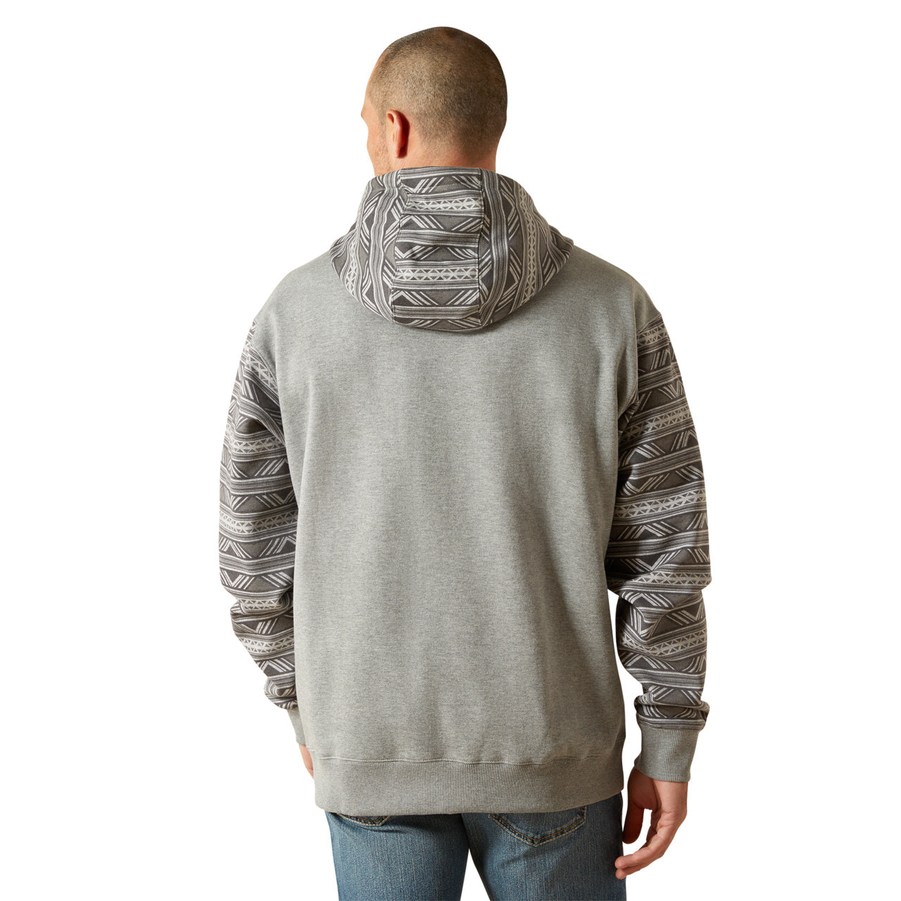 Ariat Men's Southwestern Color Grey Block Hoodie 10062819