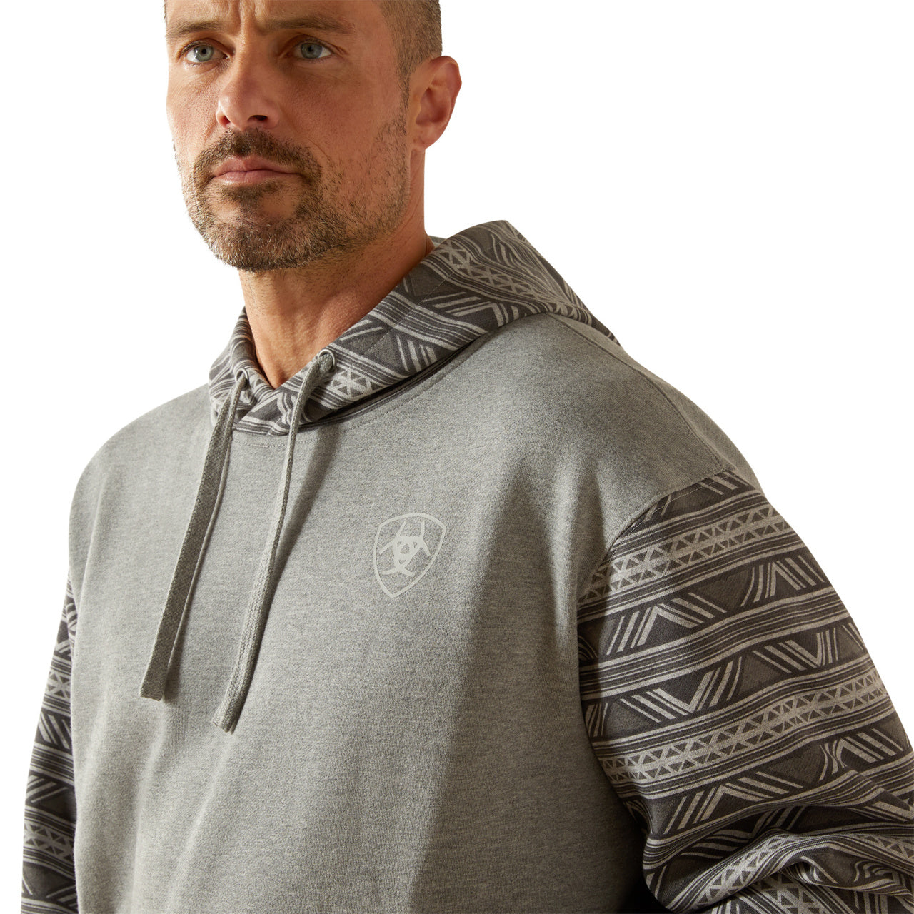 Ariat Men's Southwestern Color Grey Block Hoodie 10062819