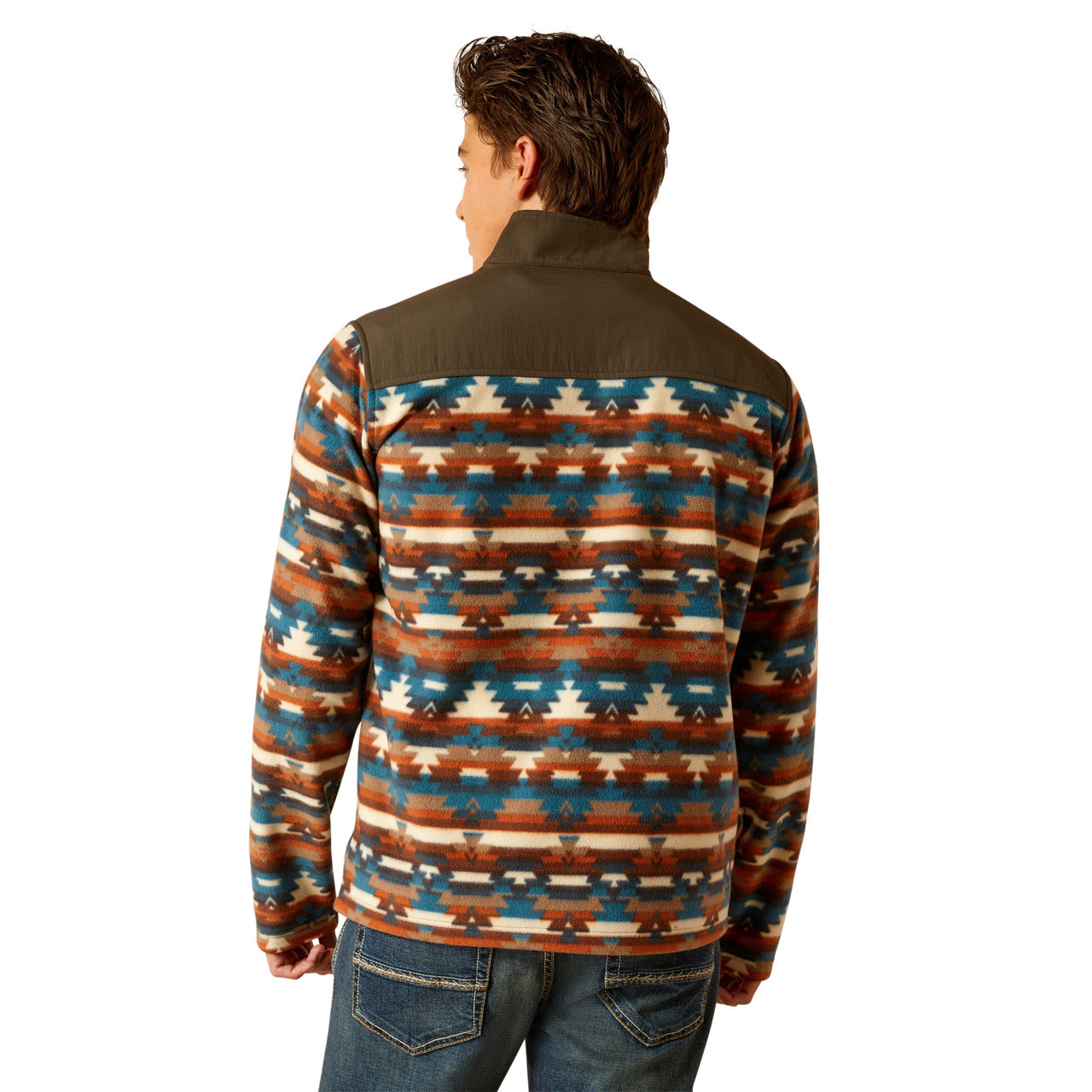 Ariat Men's Turquoise Serape Basis 2.0 1/4 Zip Long Sleeve Sweatshirt 10052731
