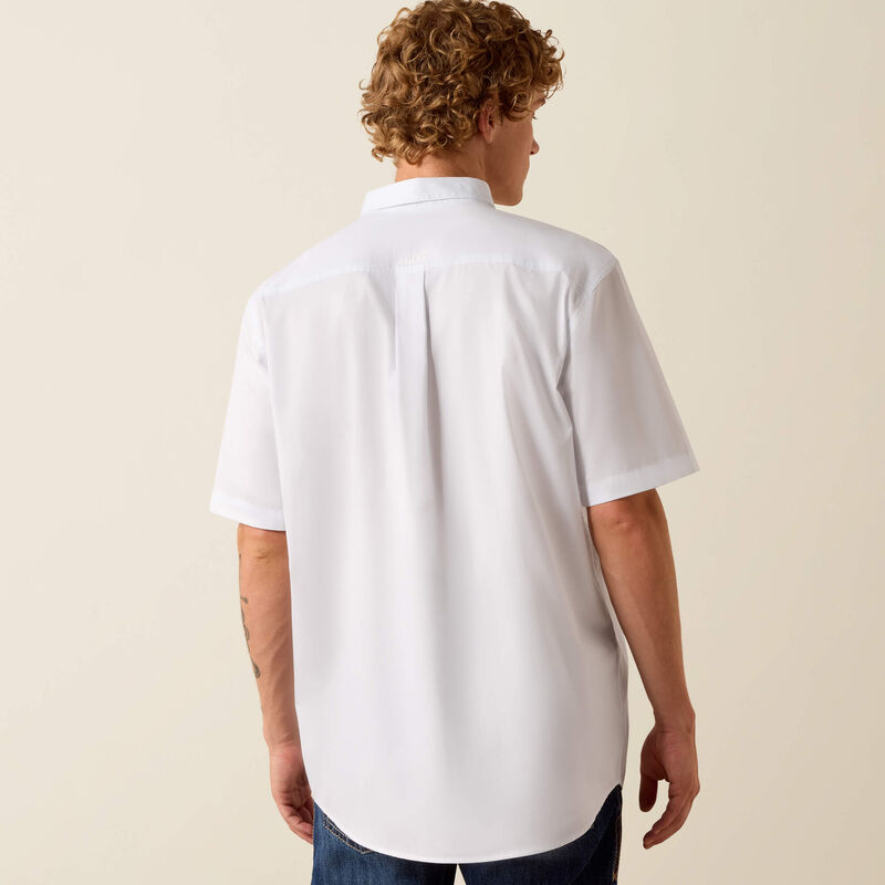 Ariat Men's White Lightweight Twill Classic Fit Shirt 10073615