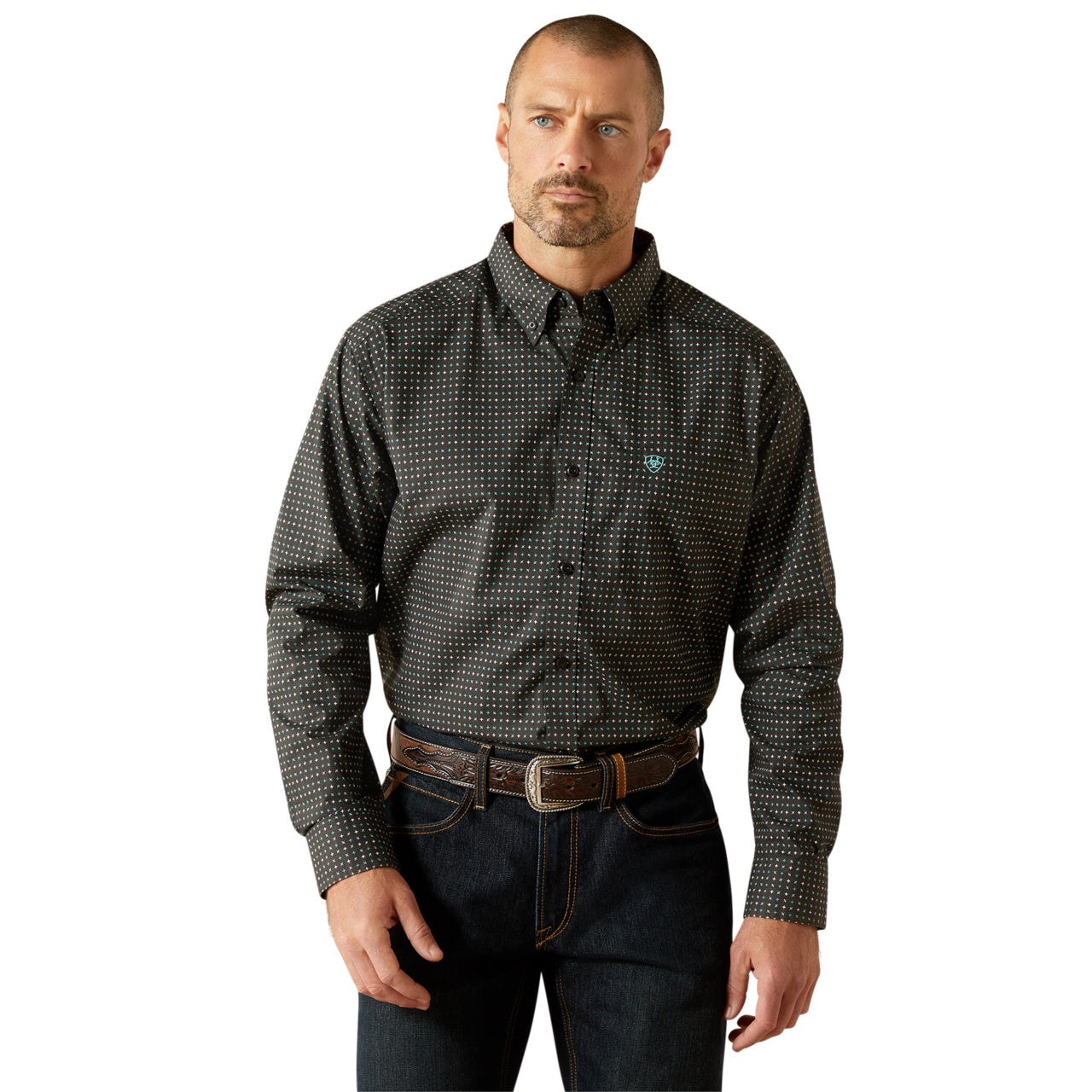 Ariat Mens Belmont Long Sleeve Shirt Black 10062207