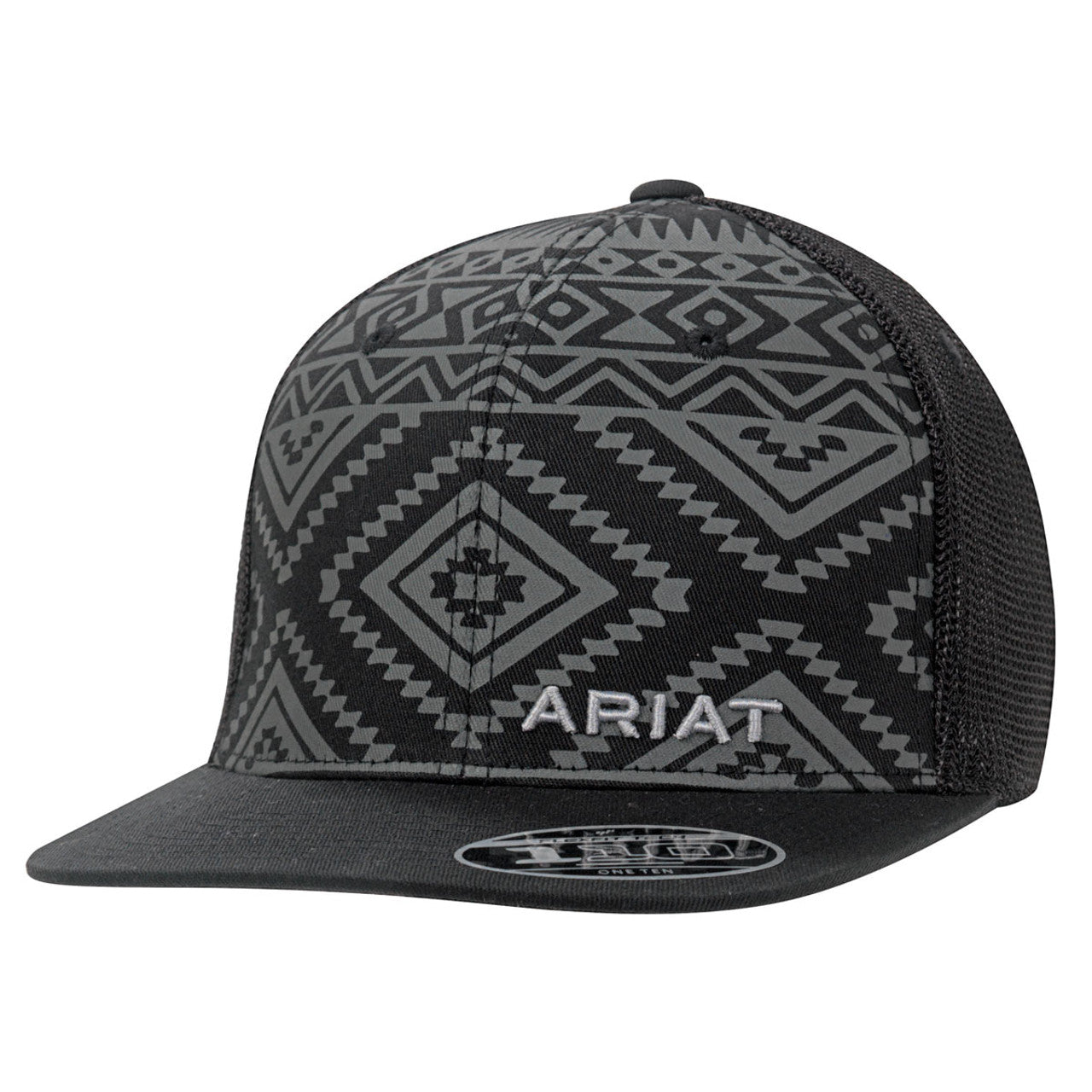 Ariat Mens Black Aztec Ball Cap One Size Fits All 1508701