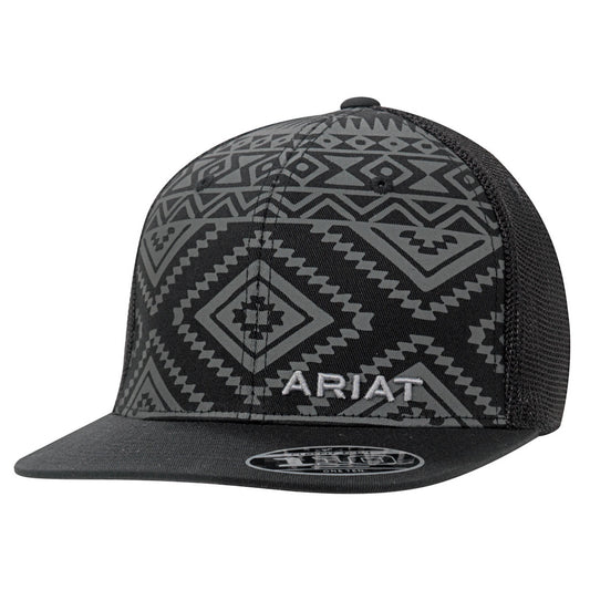 Ariat Mens Black Aztec Ball Cap One Size Fits All 1508701