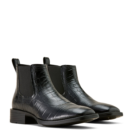 Ariat Mens Booker Chelsea Wide Square Toe Western Boots Black - 10074163