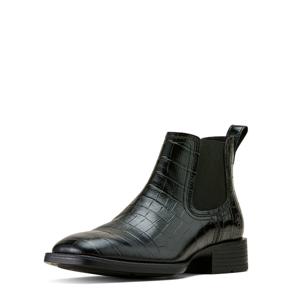 Ariat Mens Booker Chelsea Wide Square Toe Western Boots Black - 10074163