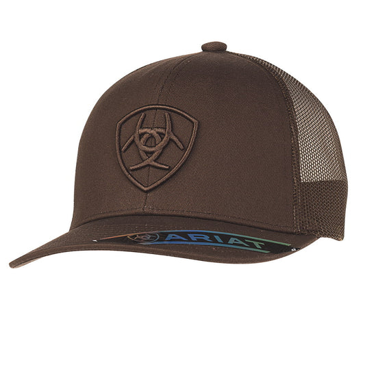 Ariat Mens Brown Embroidered Ariat Shield Cap A300053002