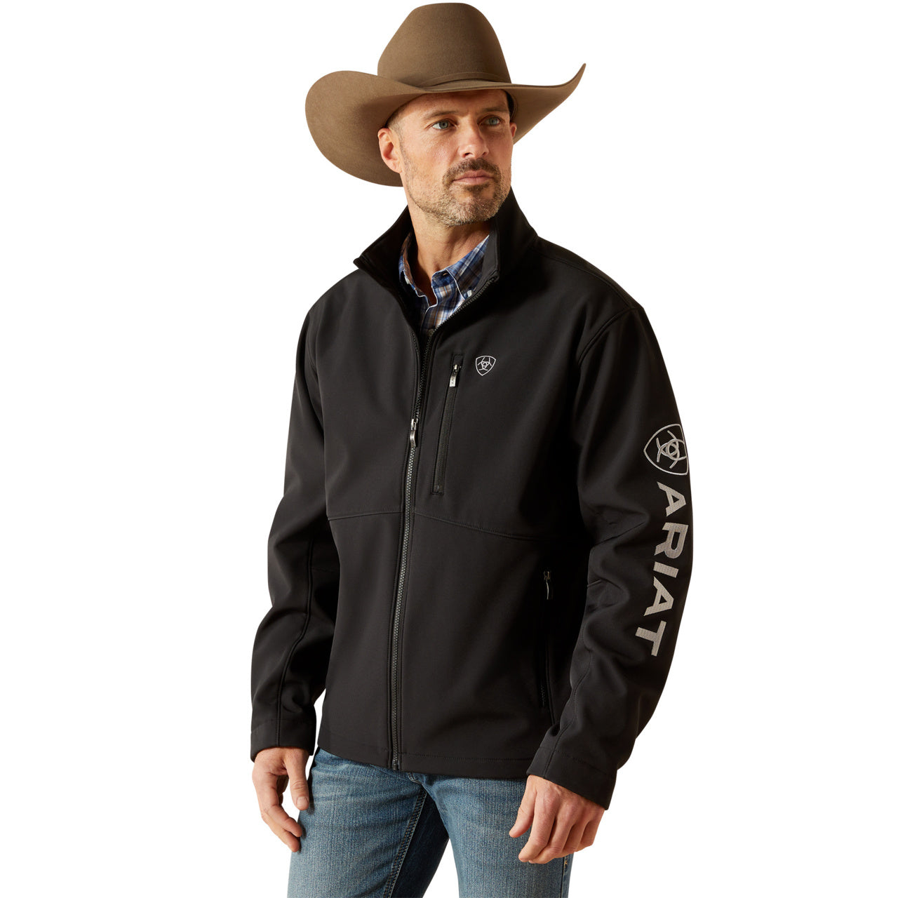 Ariat Mens Logo Softshell Jacket Black - 10062578