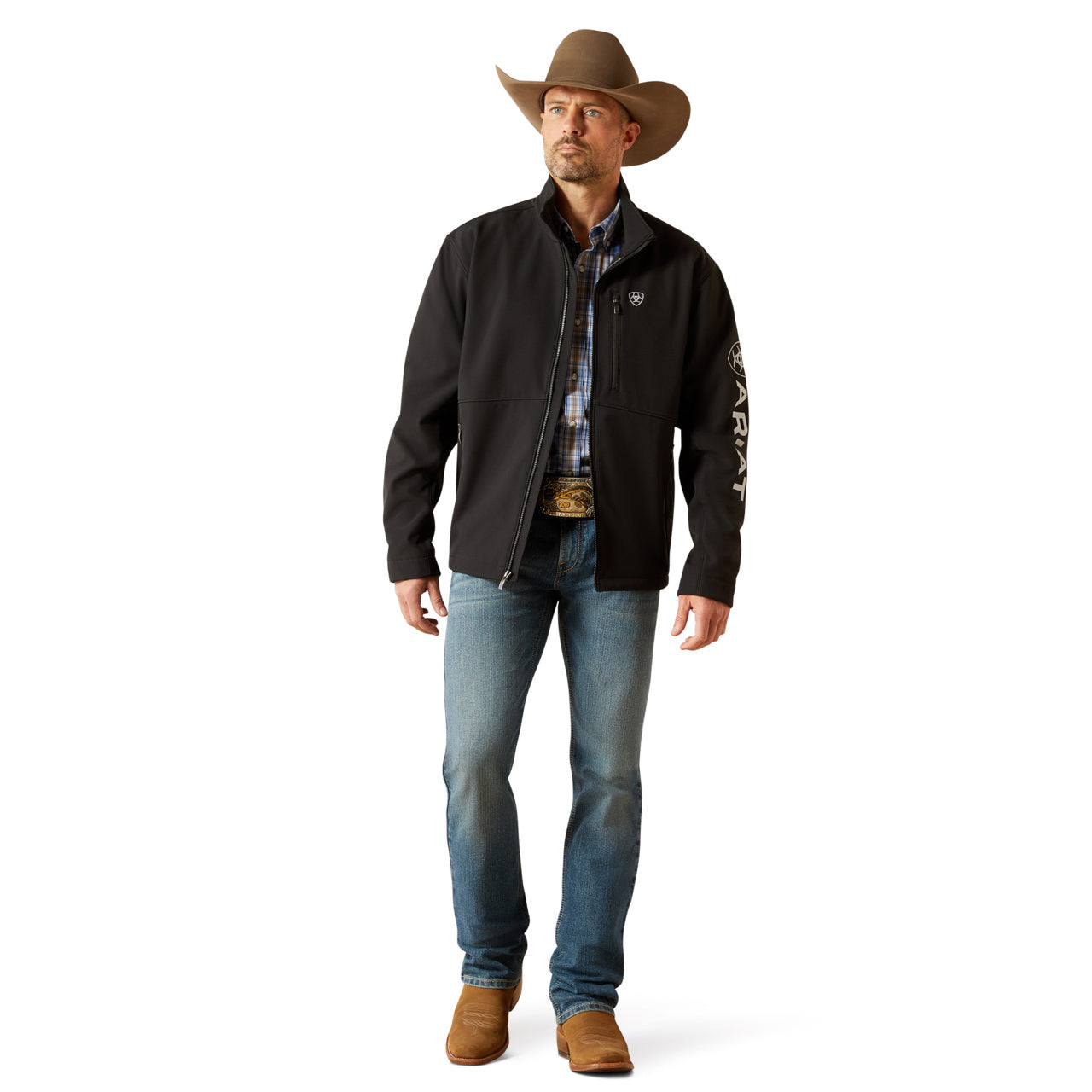 Ariat Mens Logo Softshell Jacket Black - 10062578