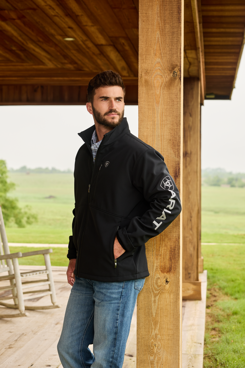 Ariat Mens Logo Softshell Jacket Black - 10062578