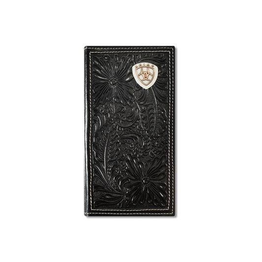 Ariat Mens Rodeo Floral Wallet Black  A3559701