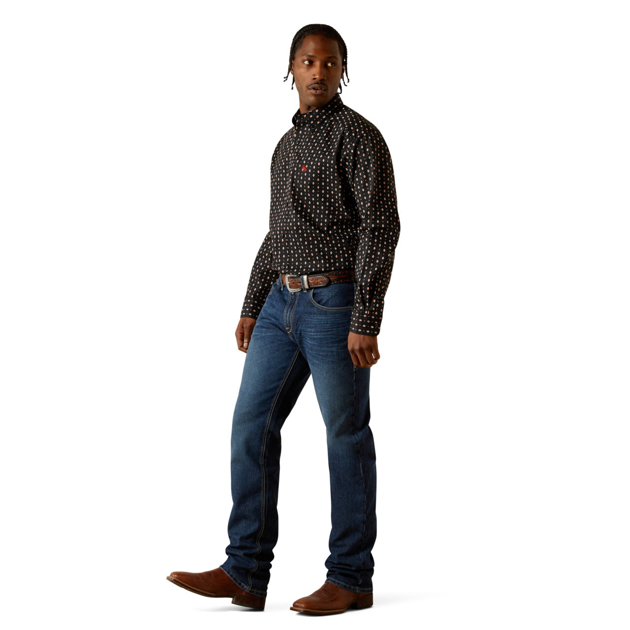 Ariat Mens Thorin Long Sleeve Shirt Black 10062182