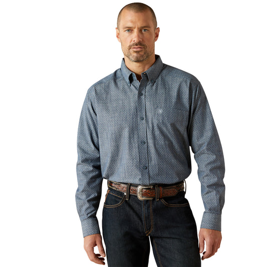 Ariat Mens Trent Long Sleeve Shirt Chambray Blue 10062184