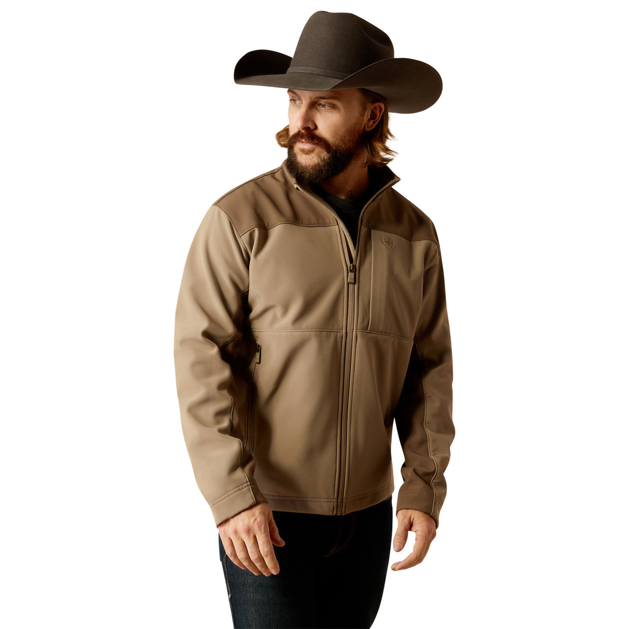 Ariat' Men's Wyatt Softshell Jacket - Brindle / Major Brown 10052594