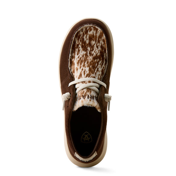 Ariat Women's Hilo Coffee Bean Suede/Speckled Cow Print 10080390