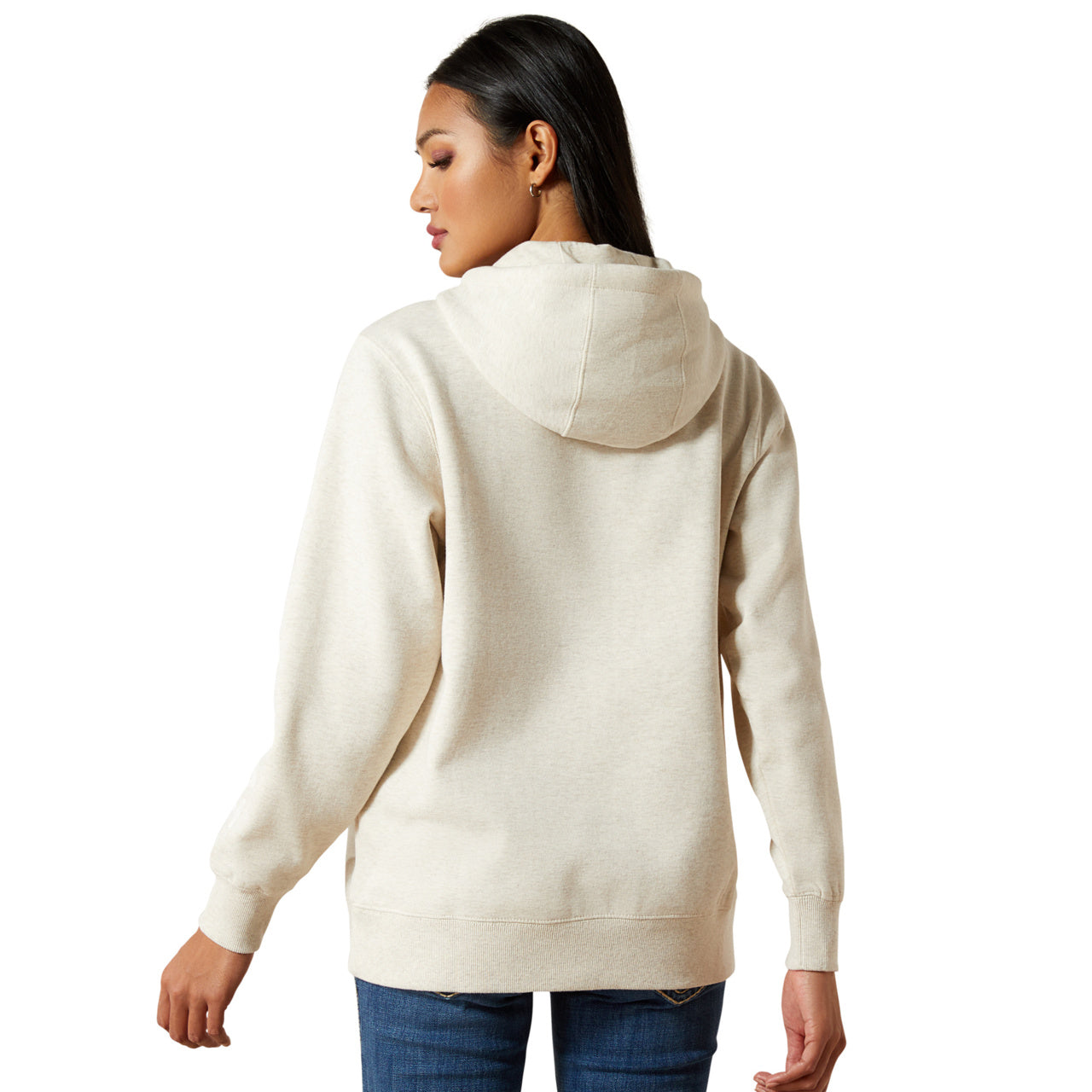 Ariat Women's Logo 2.0 Hoodie - Oatmeal Heather Fleece Sweatshirt 10062270