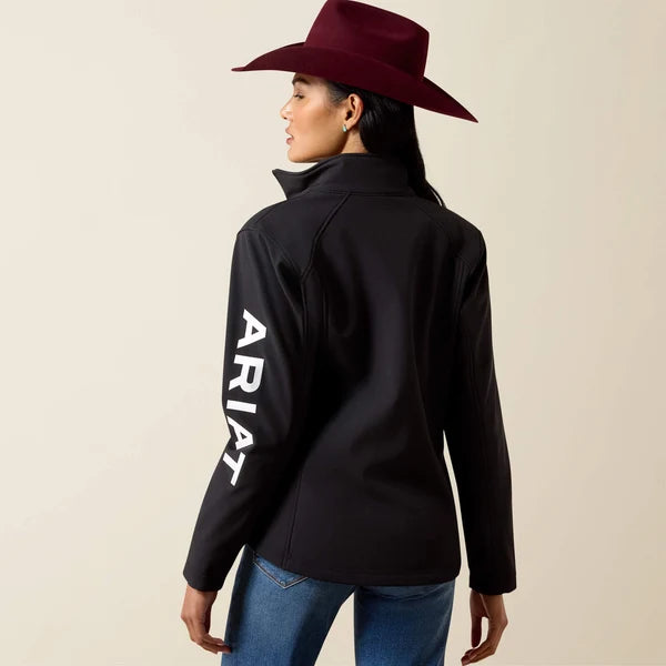 Ariat Women's Logo Softshell Jacket Black/White 10079892