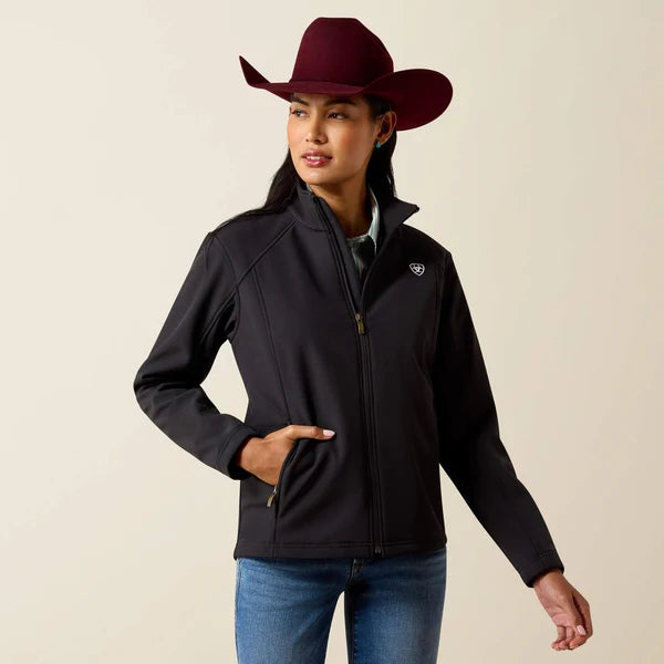 Ariat Women's Logo Softshell Jacket Black/White 10079892