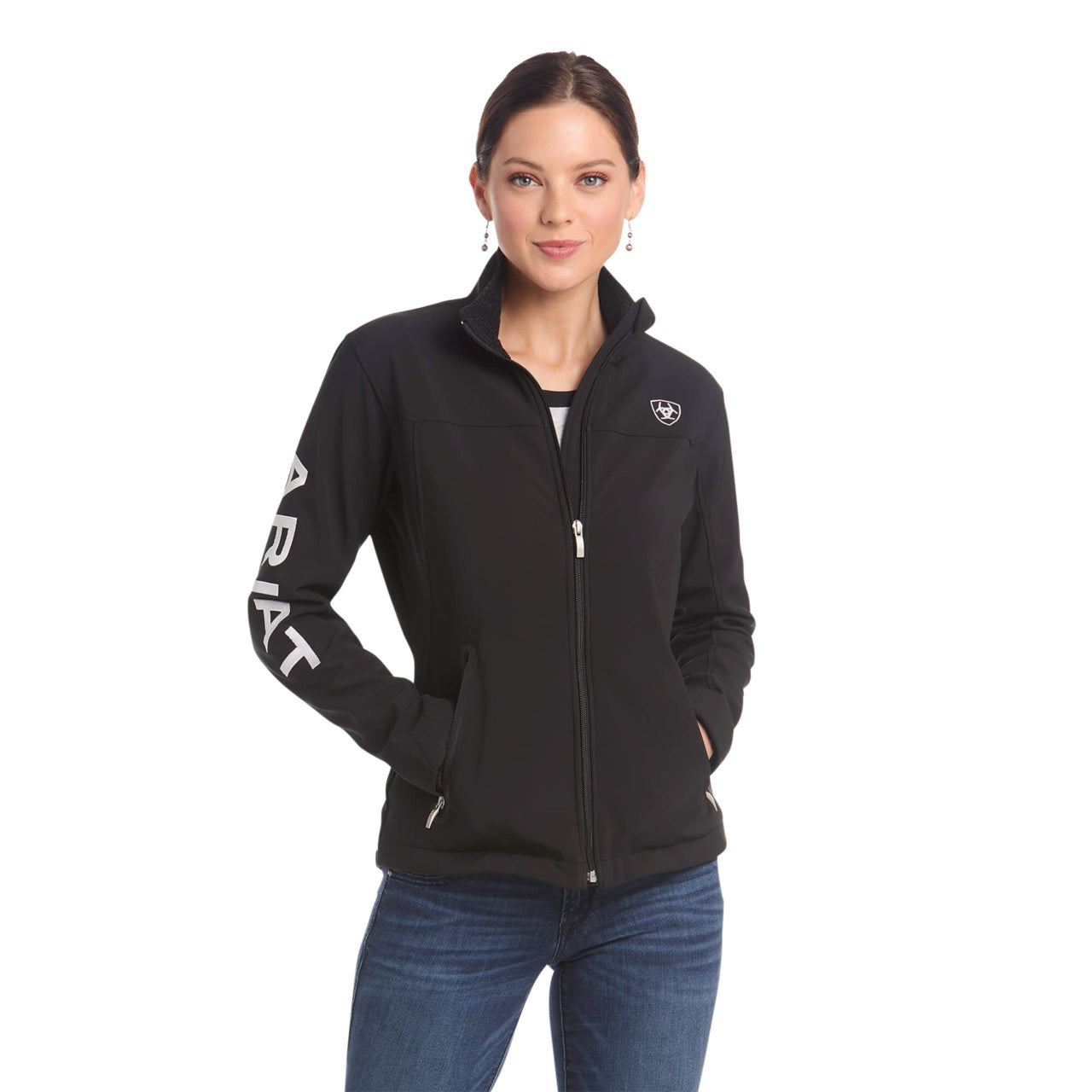 Ariat Women's Softshell Team Logo Black Jacket 10019206