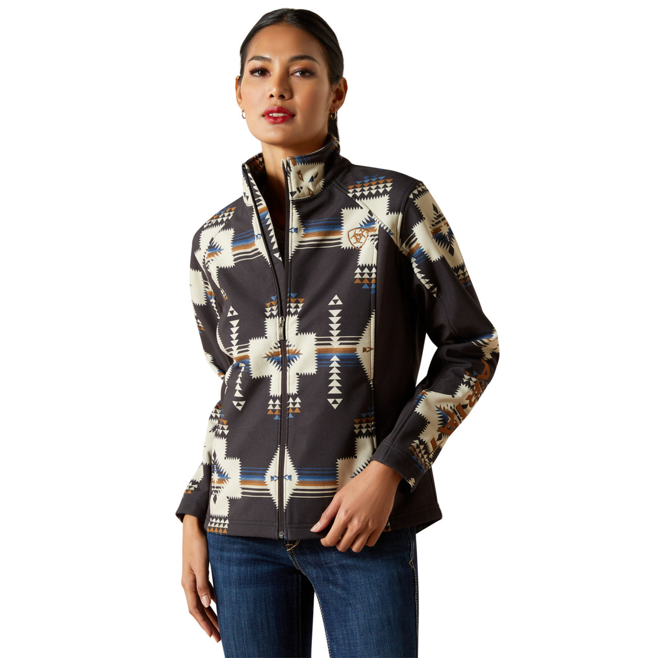 Ariat Womens Logo Softshell Print Jacket Thornstone Print - 10062213 ...