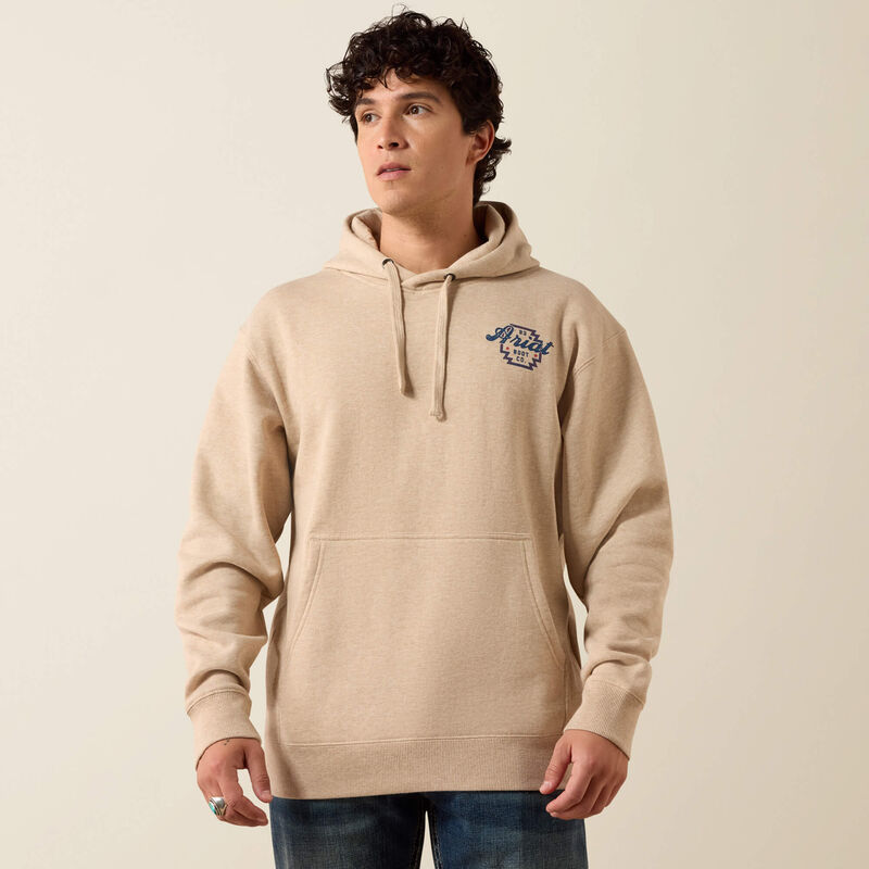 Ariat Men's Bison Archer Oatmeal Hoodie 10079249