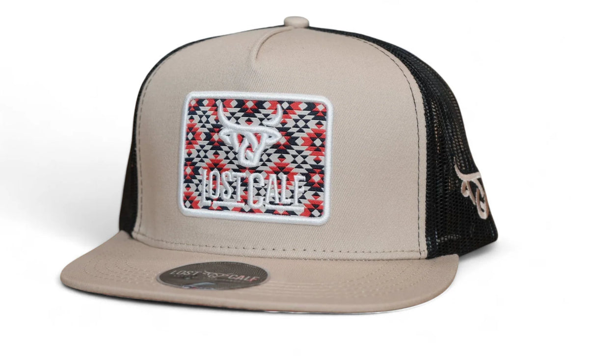 Lost Calf Axe Flat Bill Trucker Hat