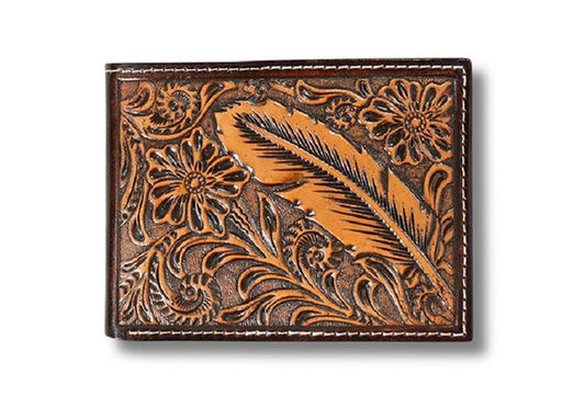 Ariat Bifold Feather Embossed Wallet A3557602