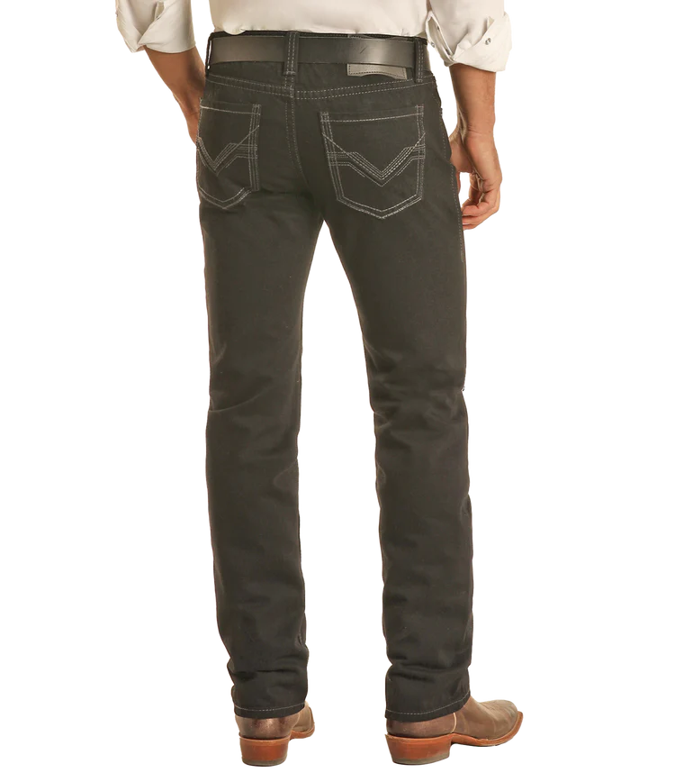 Rock & Roll Denim Men's Revolver Black Slim Straight Reflex Denim BM1RD02484