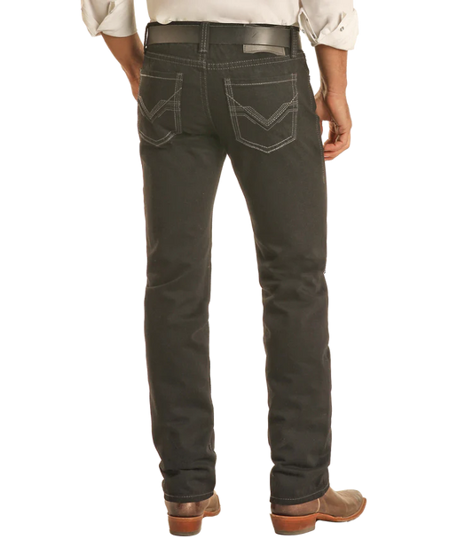 Rock & Roll Denim Men's Revolver Black Slim Straight Reflex Denim BM1RD02484