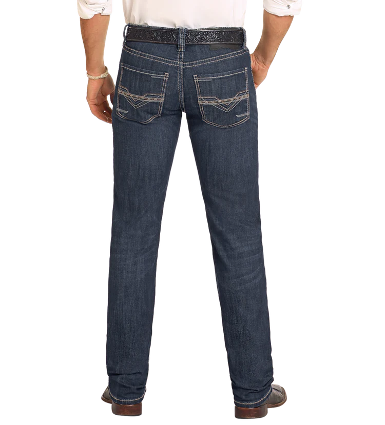 Rock & Roll  Men's  Rifle  Skinny Straight Dark Vintage  Jeans BM2MD04870