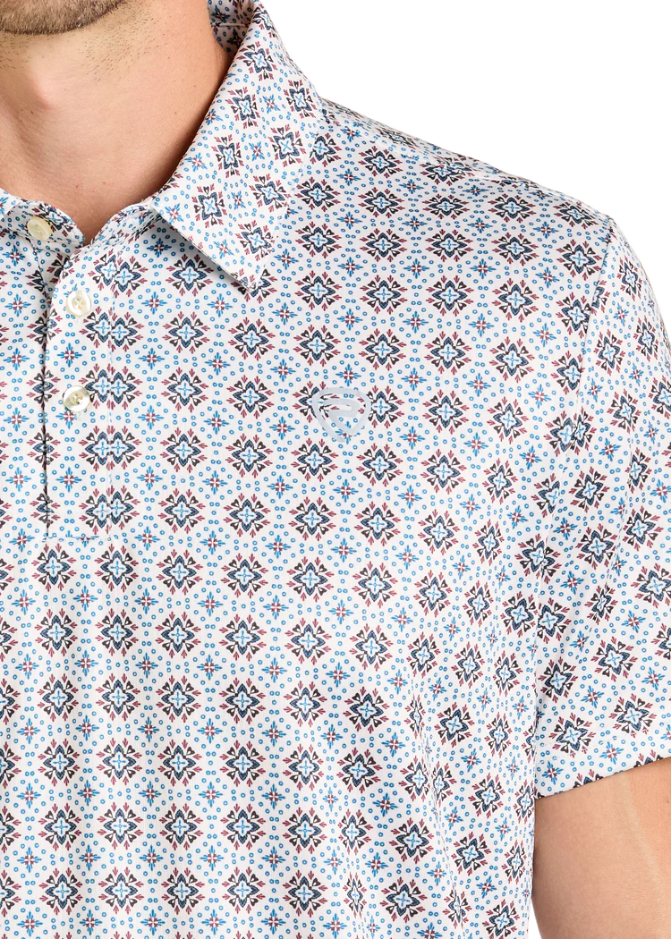 Rock & Roll Men's Medallion Printed Polo BM51T07281