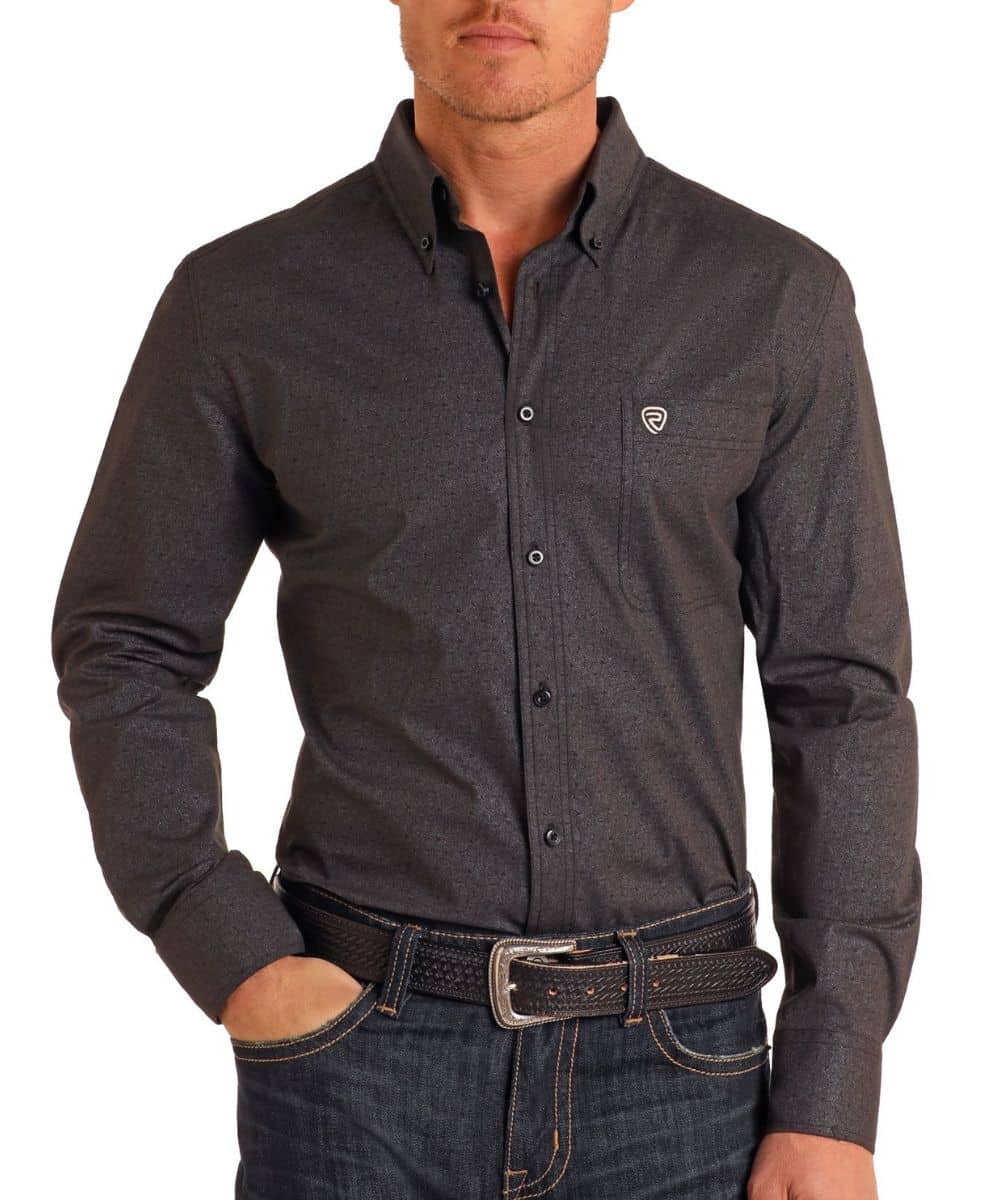 Rock & Roll Cowboy Men's Button-Down Shirt BMB4S05468