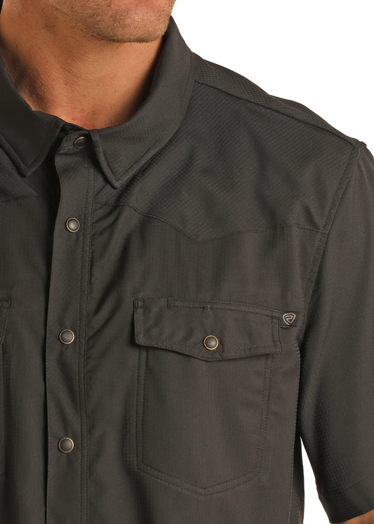 Men's Rock & Roll Cowboy TekWestern Snap Front Shirt #BMN3S06797