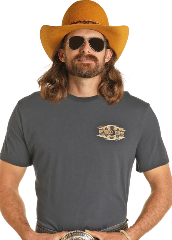 Rock & Roll Navy BU21T05040 Dale Graphic Tee