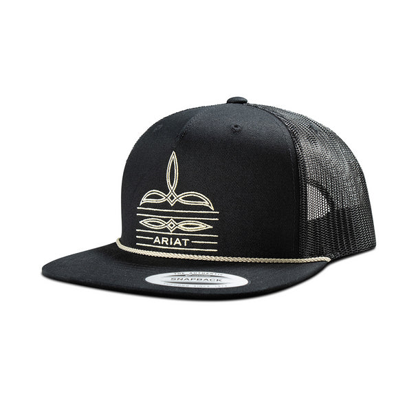 ARIAT BUG STITICH ROPE BLACK - HATS CAP - A300092201