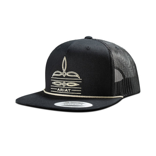 ARIAT BUG STITICH ROPE BLACK - HATS CAP - A300092201