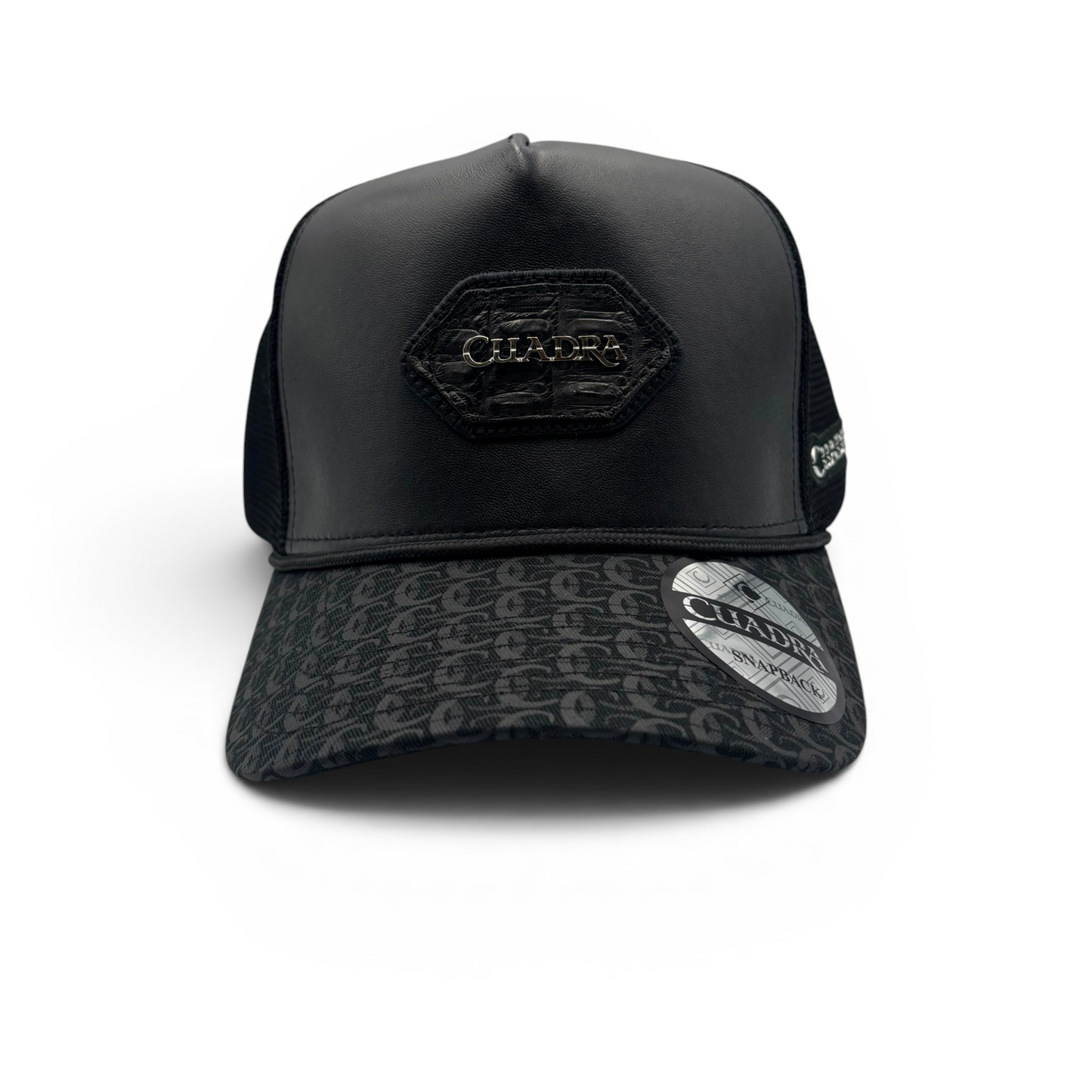 Cuadra Men Black Cap Alligator CP004