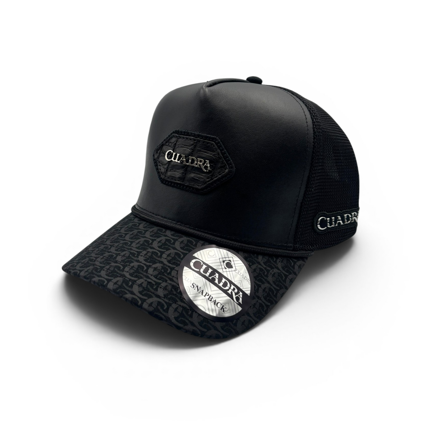 Cuadra Men Black Cap Alligator CP004