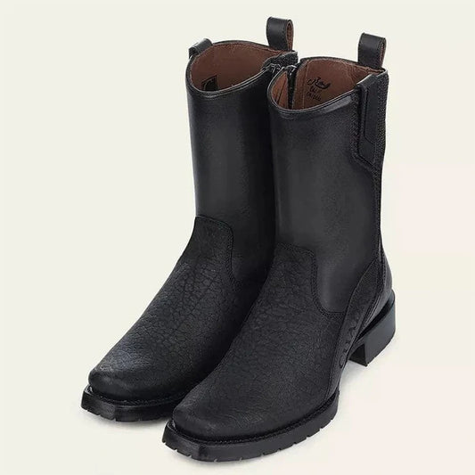 Casual Genuine Leather Bull-Neck Ankle Boots For Men