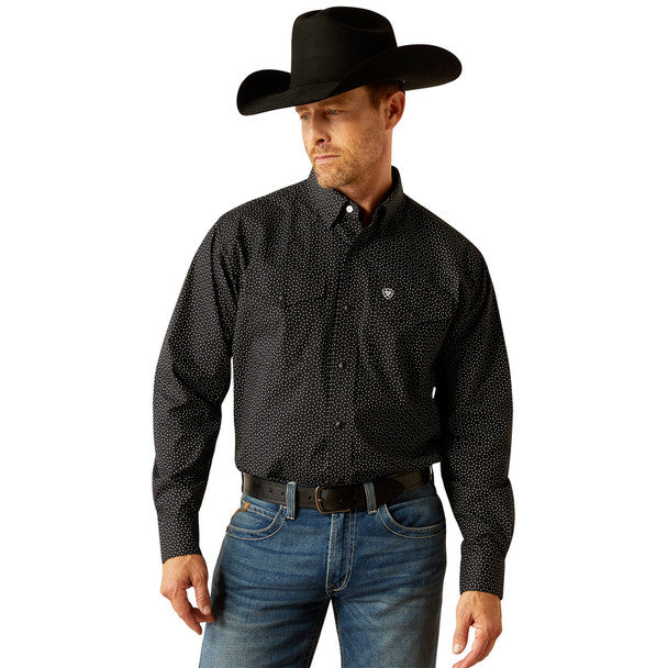 ARIAT CARMINE SNAP BLACK PRINT MEN'S SHIRT 10054076