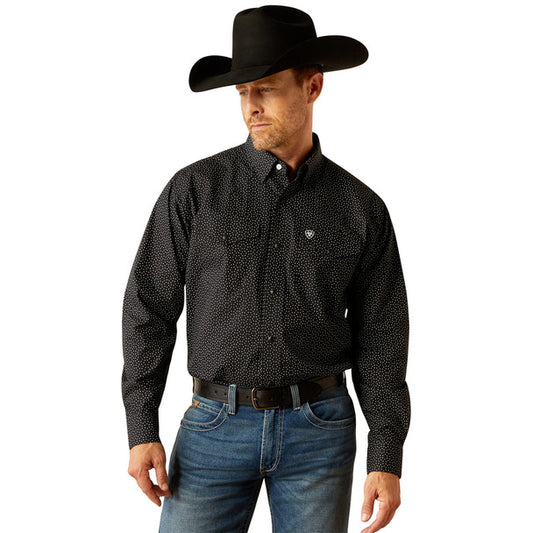 ARIAT CARMINE SNAP BLACK PRINT MEN'S SHIRT 10054076