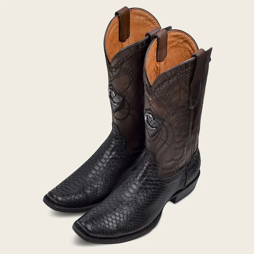 Cuadra CU607 CUADRA MENS PYTHON BLACK BOOTS