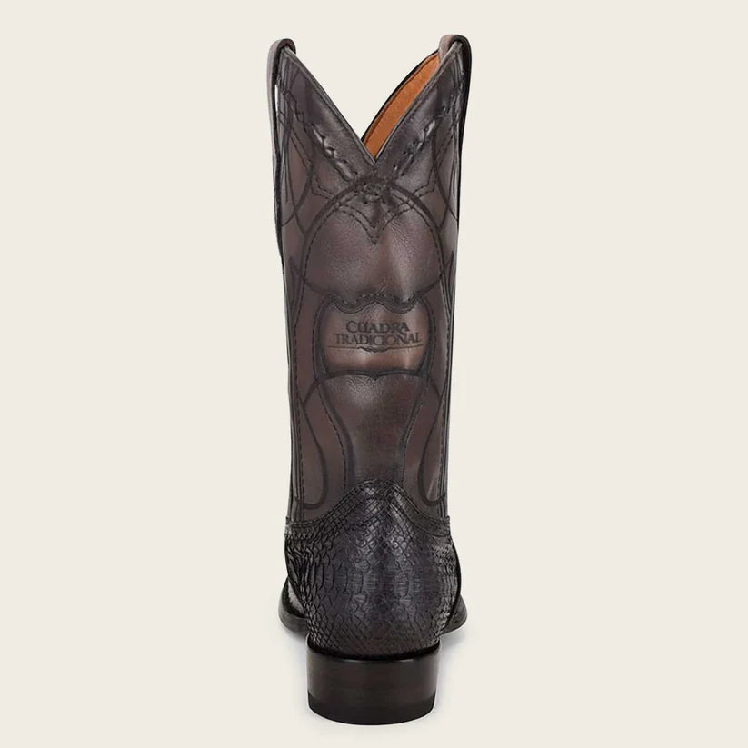 Cuadra CU607 CUADRA MENS PYTHON BLACK BOOTS