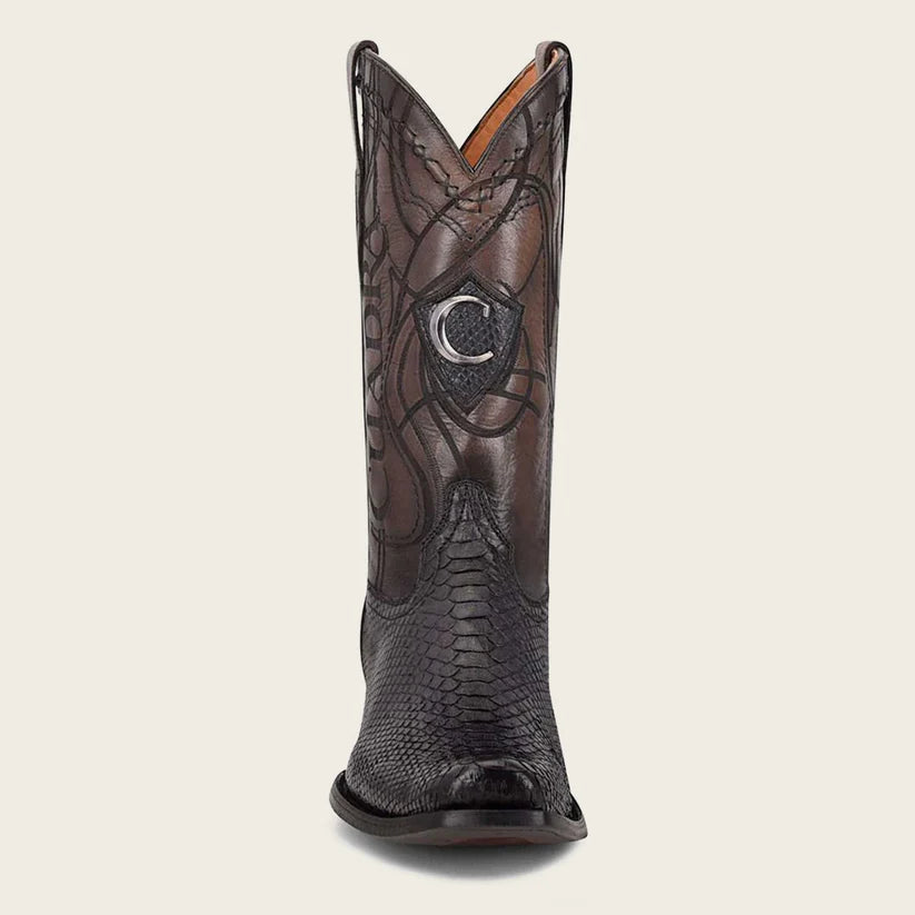 Cuadra CU607 CUADRA MENS PYTHON BLACK BOOTS