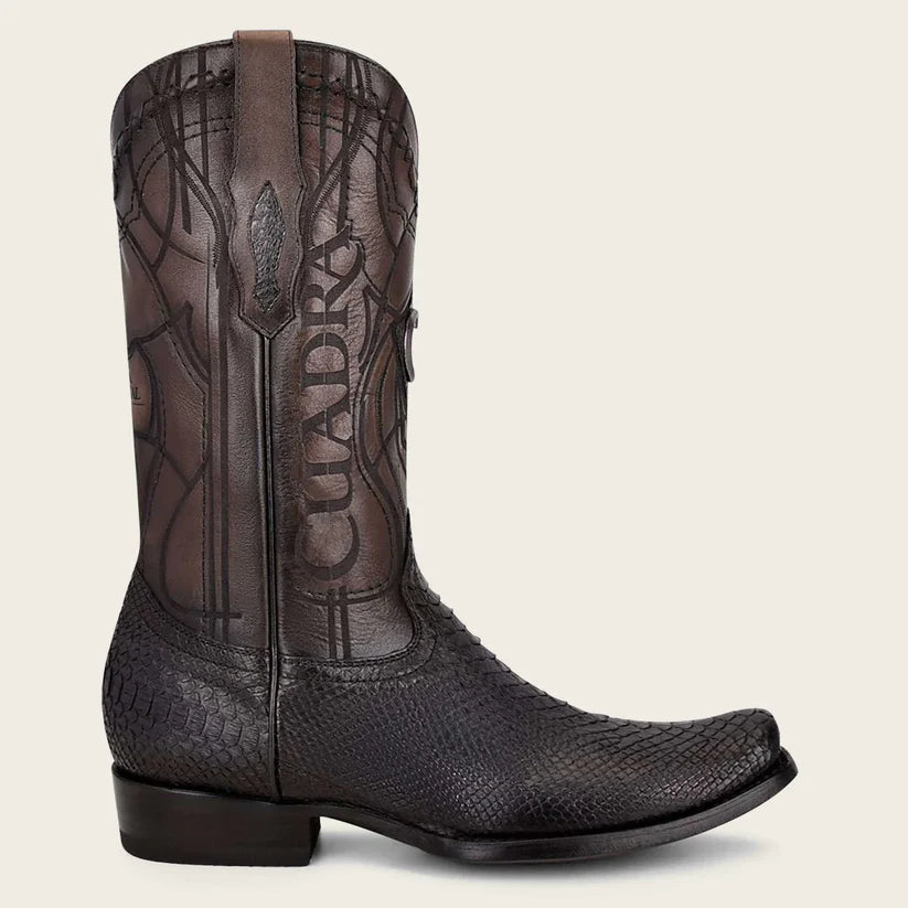Cuadra CU607 CUADRA MENS PYTHON BLACK BOOTS