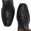 Cuadra CU607 CUADRA MENS PYTHON BLACK BOOTS