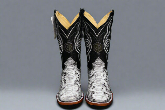 Colunga Ranch Pro Rodeo Boots – Natural Python Print Cowboy Boots