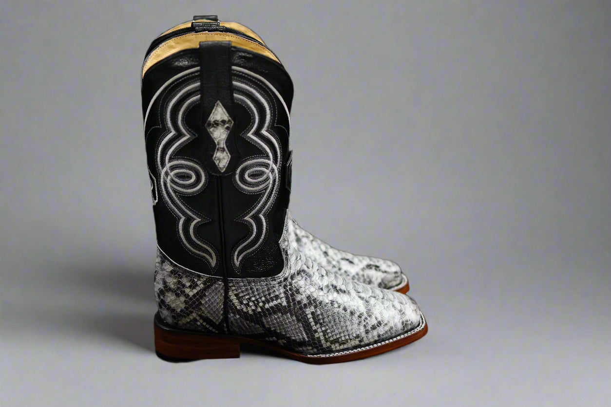 Colunga Ranch Pro Rodeo Boots – Natural Python Print Cowboy Boots